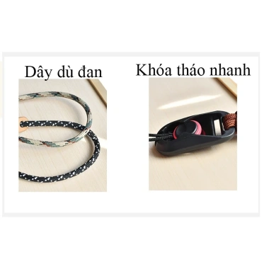 Dây máy ảnh VASILE Đeo tay Paracord - Dây dù chắc, tháo nhanh, bảo vệ camera