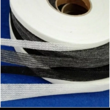 Dây mếch dán 2 mép vải chống bai, đường may - Cuộn 45m trắng giấy, 90m ghi giấy, giá chỉ 12.000₫