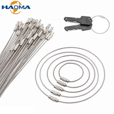 Dây móc khóa vòng thép không gỉ 5-10-20 chiếc - Khóa vòng tròn, cáp ngoài trời, tiện ích cho trại và hành lý, giá ưu đãi 22.983₫
