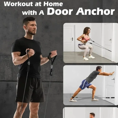 Dây ngũ sắc móc kéo cáp kháng lực đàn hồi tập full body cho nam nữ – Pilates, Gym, Giá ưu đãi 399.000đ 8