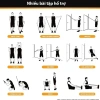 Dây ngũ sắc móc kéo cáp kháng lực đàn hồi tập full body cho nam nữ – Pilates, Gym, Giá ưu đãi 399.000đ 9