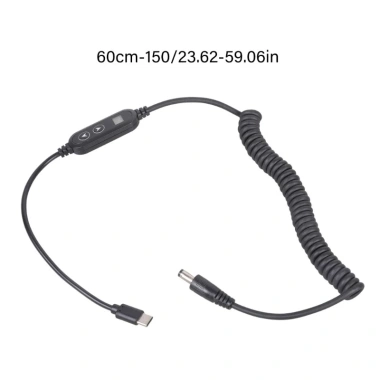 Dây nguồn USB‑C PD 5V 5x2.1mm, điều chỉnh, nhựa, dùng cho màn hình LED 104.500₫