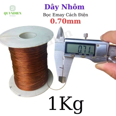 Dây nhôm bọc ÊMAY cách điện 1kg - Quấn biến áp, cuộn linh kiện điện tử Quỳnh Diễn 8