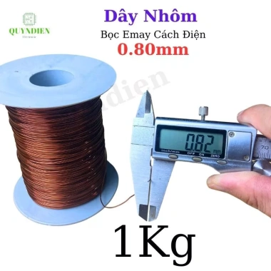 Dây nhôm bọc ÊMAY cách điện 1kg - Quấn biến áp, cuộn linh kiện điện tử Quỳnh Diễn 9