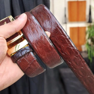 Dây Nịt Nam Da Bụng Hông Cá Sấu TS124A - Rất Mềm Bền, Giá ưu đãi 628.000đ