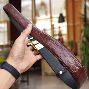 Dây Nịt Nam Da Bụng Hông Cá Sấu TS124A - Rất Mềm Bền, Giá ưu đãi 628.000đ