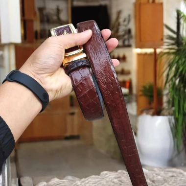 Dây Nịt Nam Da Bụng Hông Cá Sấu TS124A - Rất Mềm Bền, Giá ưu đãi 628.000đ