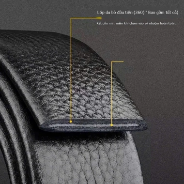 Dây nịt thắt lưng nam da bò 3.5cm không khóa bền đẹp 1 lớp - Giá chỉ 79.000 VND 2