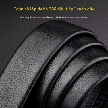 Dây nịt thắt lưng nam da bò 3.5cm không khóa bền đẹp 1 lớp - Giá chỉ 79.000 VND 3