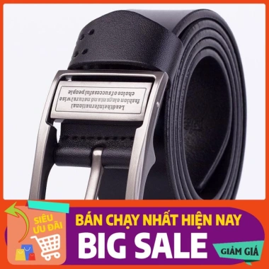 Dây nịt thắt lưng nam da bò thật khóa kim chữ, đinh đục lỗ – Giá 236.000đ