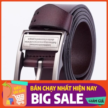 Dây nịt thắt lưng nam da bò thật khóa kim chữ, đinh đục lỗ – Giá 236.000đ