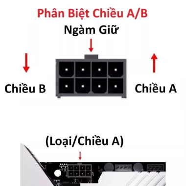 Dây Nối Dài 8 Pin CPU Asia Horse Hydrus LED ARGB Gập 90 Độ - Giá siêu ưu đãi 329k, rẻ nhất thị trường, chất lượng cao, lắp nhanh 6
