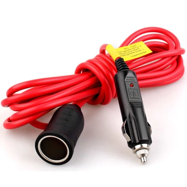 Dây Nối Dài Bật Lửa Thuốc Lá 12V/24V Công Suất Cao, Ổ Cắm Điện Xe Ô Tô, Đậm Bền