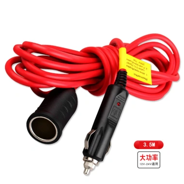 Dây Nối Dài Bật Lửa Thuốc Lá 12V/24V Công Suất Cao, Ổ Cắm Điện Xe Ô Tô, Đậm Bền