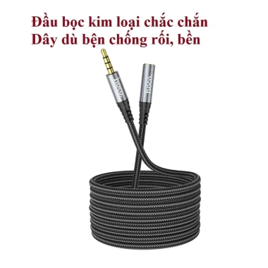 Dây nối dài tai nghe 3.5mm Hoco UPA20 - Kết nối mic, chất liệu bền, âm thanh ổn định, dễ lắp đặt, giá ưu đãi 47.000 VND 5 Dây nối dài tai nghe 3.5mm Hoco UPA20 - Kết nối mic, chất liệu bền, âm thanh ổn định, dễ lắp đặt, giá ưu đãi 47.000 VND 5