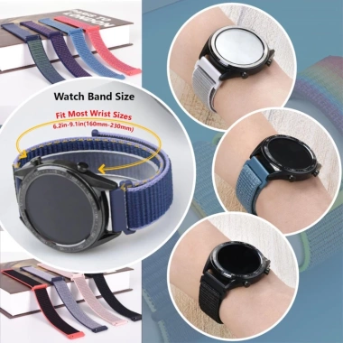 Dây nylon YIFILM 20/22mm cho Samsung Galaxy Watch 6/5/Pro, Active 2, Huawei GT2/3, Gear S3 - Giá chỉ 51.494 VND