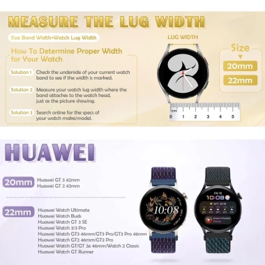 Dây nylon YIFILM 20/22mm cho Samsung Galaxy Watch 6/5/Pro, Active 2, Huawei GT2/3, Gear S3 - Giá chỉ 51.494 VND