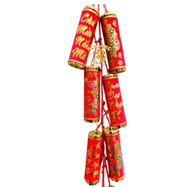 Dây pháo đỏ mai vàng chữ Việt Chúc Mừng Năm Mới Vạn Sự An Khang Thịnh Vượng – phụ kiện decor treo Tết, giảm còn 80.000₫