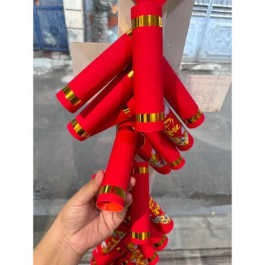 Dây pháo giả decor Tết dài 1.5m giấy bìa - Giá ưu đãi 230k, trang trí sinh động 2 Dây pháo giả decor Tết dài 1.5m giấy bìa - Giá ưu đãi 230k, trang trí sinh động 2