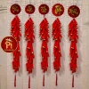 Dây pháo giấy lớn trang trí Tết, khánh câu đối, quạt nhung đỏ tròn chữ thư pháp nhũ vàng tua ngọc - Giá ưu đãi 149.000₫