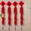 Dây pháo giấy Tết cỡ lớn - Khánh câu đối giấy nhung đỏ sịn mịn, chữ thư pháp nhũ đen tua, chỉ 149.000đ