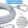 Dây phơi cáp thép 4.6m bọc vinyl chống gỉ, carabiner, chịu lực cao, treo quần áo 2