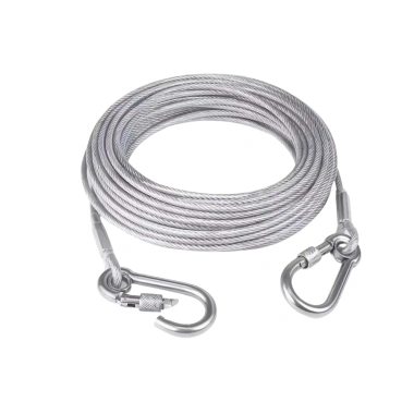Dây phơi cáp thép 4.6m bọc vinyl chống gỉ, carabiner, chịu lực cao, treo quần áo 10