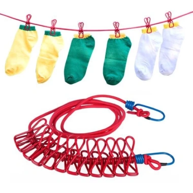 Dây phơi đồ 12 kẹp chất liệu bền, giá rẻ 38.000₫ - Dễ lắp, tiết kiệm không gian 2 Dây phơi đồ 12 kẹp chất liệu bền, giá rẻ 38.000₫ - Dễ lắp, tiết kiệm không gian 2
