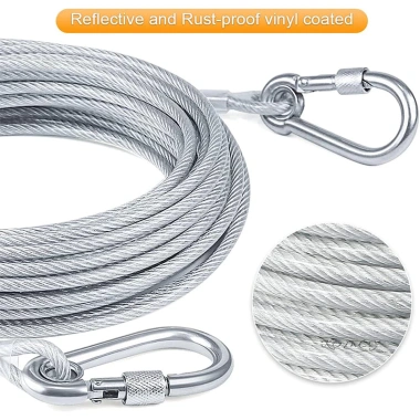 Dây Phơi Quần Áo 5m Mạ Kẽm Có Móc Khóa 2 Đầu Chống Gỉ Bọc Nhựa Bền Tiện Lợi 3