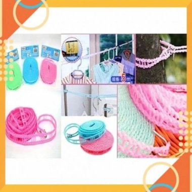 Dây phơi quần áo 5m thông minh cố định móc, tiết kiệm không gian, giảm giá 9.300đ 2