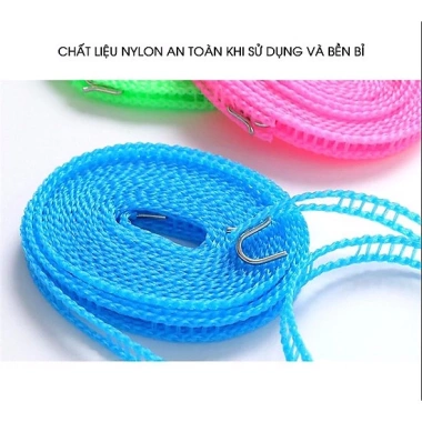 Dây phơi quần áo đa năng 5m - Giá chỉ 30.000đ, chất liệu bền, dễ lắp đặt, siêu tiện lợi SHIPNHANH88 7
