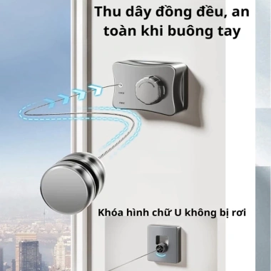 Dây Phơi Quần Áo Dây Rút Vô Hình 5.1m - Treo Trong Phòng Tắm & Ban Công, Giá Ưu Đãi 155.900 8