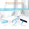 Dây phơi quần áo di động Fanngo 16,4 ft 3 gói Nylon chống gió, điều chỉnh dễ dàng - Xanh dương cho du lịch, cắm trại, gia đình 3