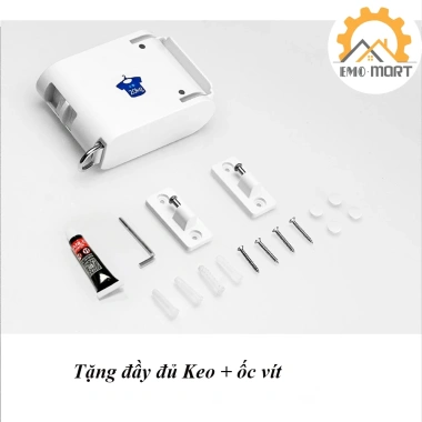 Dây phơi quần áo EMOMART không khoan, chịu tải 25kg, chống trượt gió, chống gỉ cao cấp
