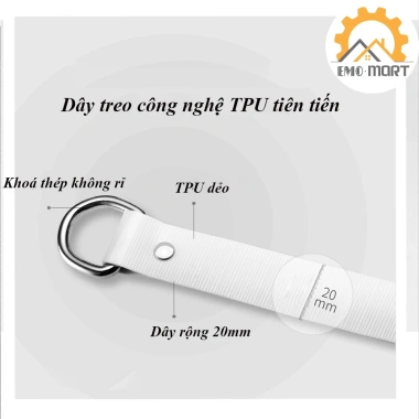 Dây phơi quần áo EMOMART không khoan, chịu tải 25kg, chống trượt gió, chống gỉ cao cấp 6 Dây phơi quần áo EMOMART không khoan, chịu tải 25kg, chống trượt gió, chống gỉ cao cấp 6