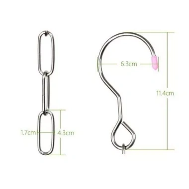 Dây phơi quần áo inox xích 2 đầu - Chống xô, đa kích thước, 2 móc chắc