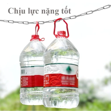 Dây phơi quần áo inox xích 2 đầu - Chống xô, đa kích thước, 2 móc chắc