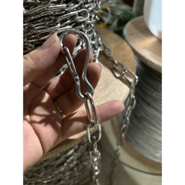 Dây phơi quần áo inox xích 2 đầu - Chống xô, đa kích thước, 2 móc chắc