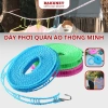 Dây phơi quần áo RAKUNET 5m ngoài trời nhỏ gọn chống trượt không cần cặp 17.900 VND