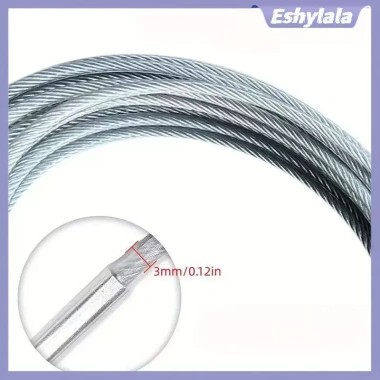 Dây phơi quần áo thép không gỉ Eshylala 3-15m, chống gió, di động, dùng trong nhà và ngoài trời, giá ưu đãi 87.120 6
