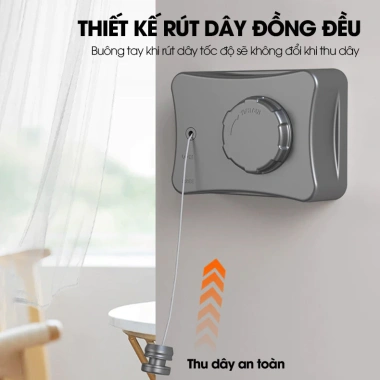 Dây phơi tàng hình LADOHOME LH-6.474 dài 5.1m - Treo tắm, ban công, ngoài trời, 225.000₫