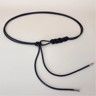Dây PU boho nữ, nút thắt điều chỉnh, màu đen trắng, giá 64.997 VND 4