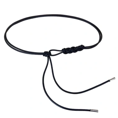 Dây PU boho nữ, nút thắt điều chỉnh, màu đen trắng, giá 64.997 VND 5