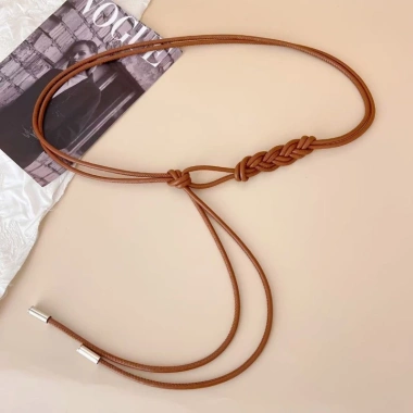 Dây PU boho nữ, nút thắt điều chỉnh, màu đen trắng, giá 64.997 VND 6