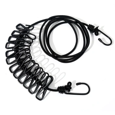 Dây Quần Áo Du Lịch 12 Kẹp Chống Gió, Chống Trượt, Co Giãn, Dễ Treo Cắm Trại Ngoài Trời - 73.7k 10