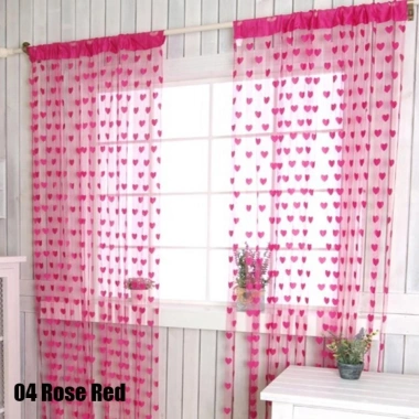 Dây Rèm Cửa Sổ Nhiều Màu Lãng Mạn Họa Tiết Tình Yêu Trang Trí Phòng Khách 8