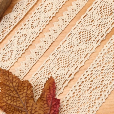 Dây ren trang trí màu trắng ngà 1 mét - Nhiều mẫu giá rẻ Tada Craft 3 Dây ren trang trí màu trắng ngà 1 mét - Nhiều mẫu giá rẻ Tada Craft 3