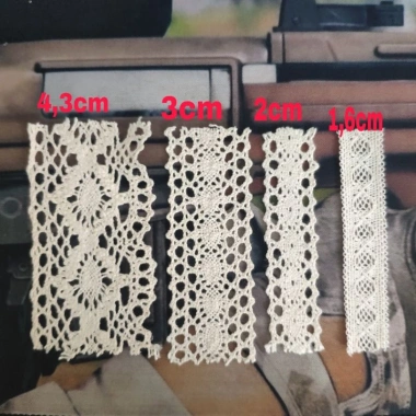 Dây ren trang trí màu trắng ngà 1 mét - Nhiều mẫu giá rẻ Tada Craft 6 Dây ren trang trí màu trắng ngà 1 mét - Nhiều mẫu giá rẻ Tada Craft 6