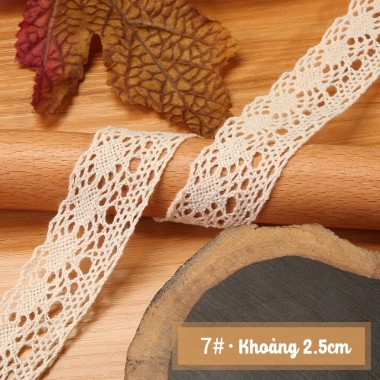 Dây ren trang trí màu trắng ngà 1 mét - Nhiều mẫu giá rẻ Tada Craft 12 Dây ren trang trí màu trắng ngà 1 mét - Nhiều mẫu giá rẻ Tada Craft 12