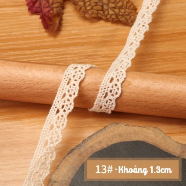 Dây ren trang trí màu trắng ngà 1 mét - Nhiều mẫu giá rẻ Tada Craft 13 Dây ren trang trí màu trắng ngà 1 mét - Nhiều mẫu giá rẻ Tada Craft 13
